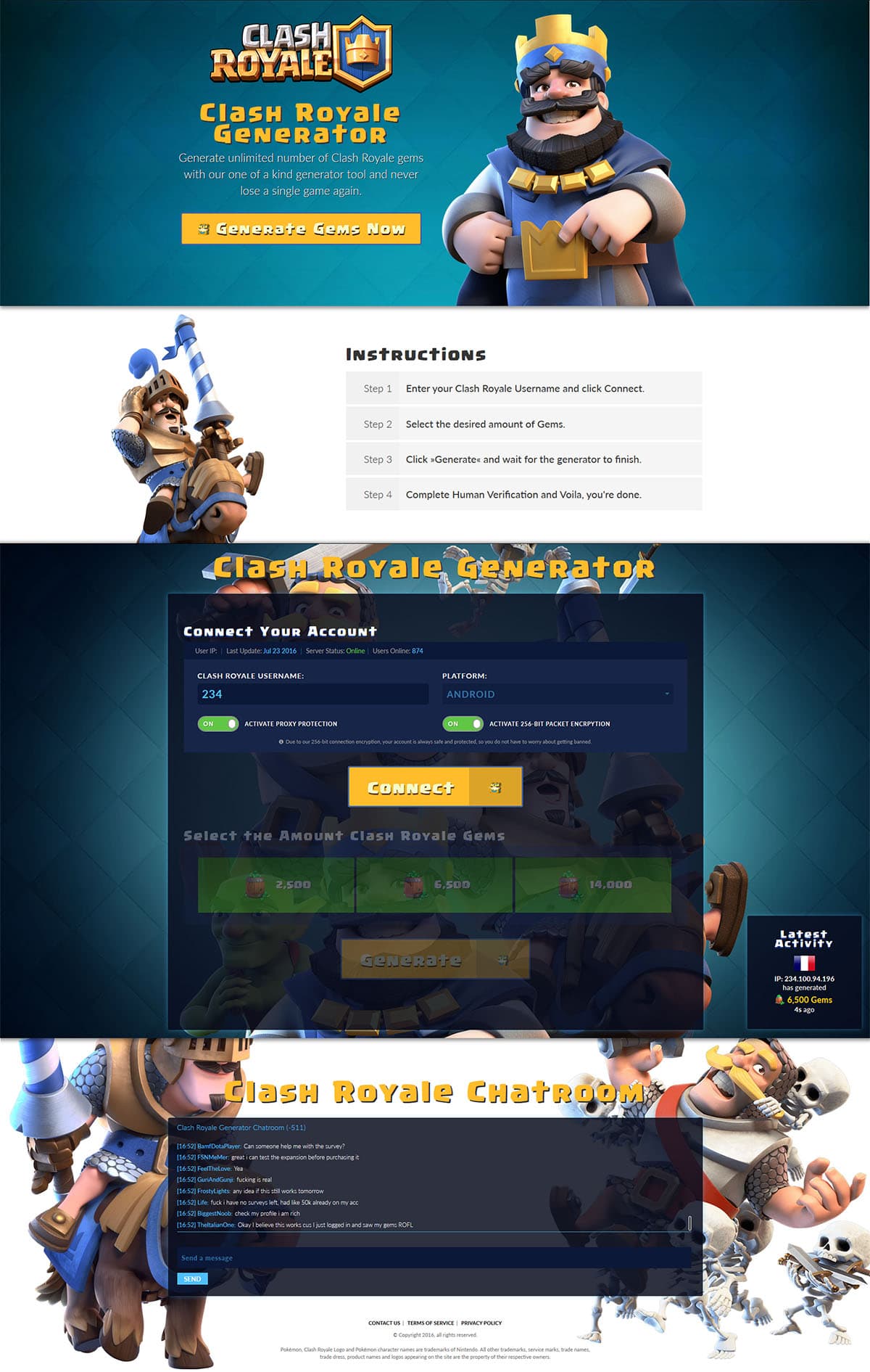 Clash Royale Generator - CPA Marketing Landing Page | Marketing Rhino - 