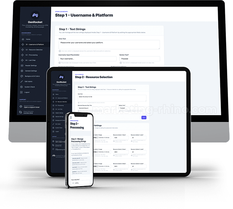 FTN - GenRocket - Admin Dashboard