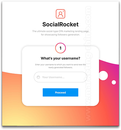 IG – SocialRocket – CPA Marketing Landing Page